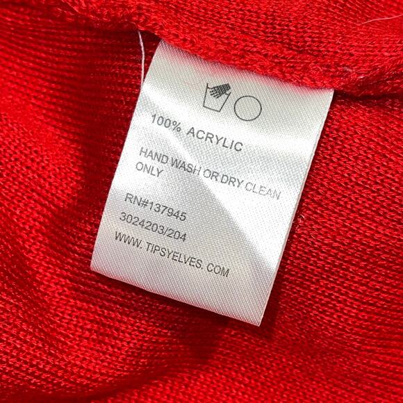 Tipsy Elves Mrs Claus Fur and Sequin Trim Ugly Christmas Cardigan Sweater Size M - Picture 6 of 6